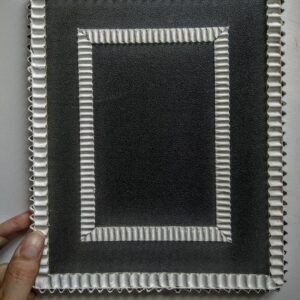 Cadre noir et blanc en carton ondulé et papier pour image de 10 x 15 cm