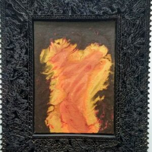 Cadre artisanal en dentelle de carton, noir, pour photo, dessin ou tableau de 13 x 18 cm