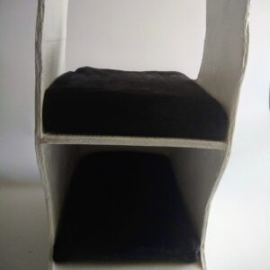 Maison pour chat blanche et noire