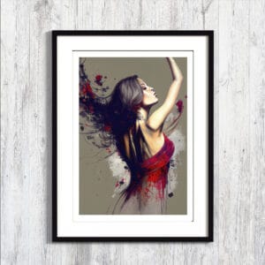 Poster femme gitane 2 - Cadre